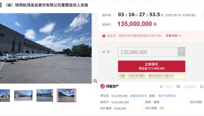 昔日陕西餐饮龙头，被1.35亿拍卖