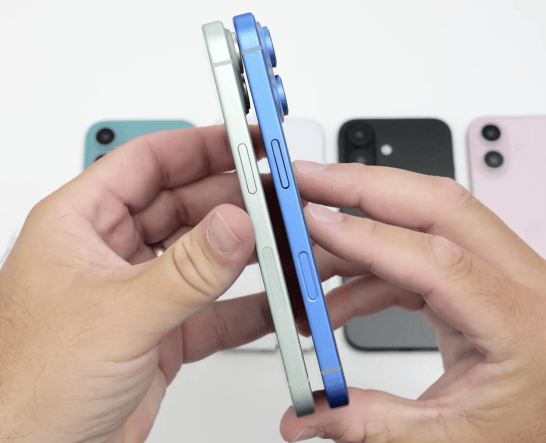 苹果 iPhone 16 机模上手，全新设计 多彩配色
